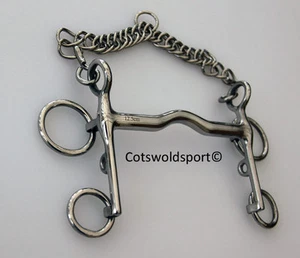 CS Show Pelham bit Double Rugby 4.50" 115mm NUEVO - Imagen 1 de 1