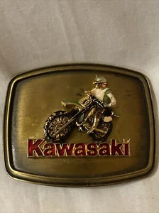 Rare Kawasaki Motorcycle Racing Vintage Belt Buckle Raintree 1979 - Picture 1 of 6