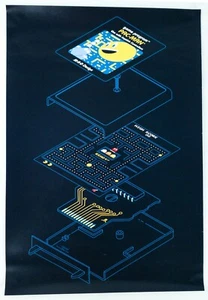 Loot Gaming Kiste exklusiv Pac-Man Waka Waka Kartenposter Blaupause 9x13 NEU - Bild 1 von 2