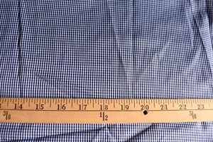 BLUE  & WHITE  CHECKS  1/16 INCHES WIDE  POLYESTER  FABRIC  3.9 YARDS - Picture 1 of 2