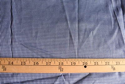 BLUE  & WHITE  CHECKS  1/16 INCHES WIDE  POLYESTER  FABRIC  3.9 YARDS - Image 1 of 2