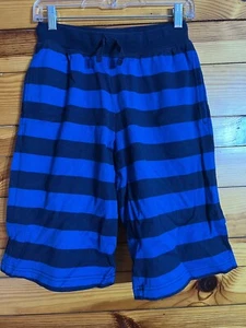 Hanna Andersson Blue Striped Shorts EUC Pockets Drawstring Waist Size 160 ( 14 ) - Picture 1 of 2