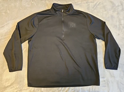 Pullover Realtree para Hombres 2XL Negro Manga Larga Ropa Activa Exterior Ligero Cremallera Foto 1 de 4
