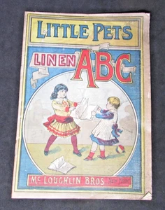 Linen, Antique LITTLE ABC BOOK - McLoughlin Bros New York  - Early 1900's - Picture 1 of 10