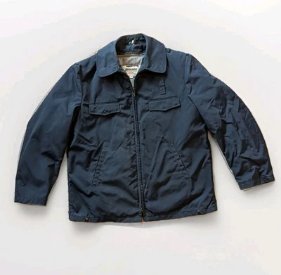Vintage Blauer Police Duty Jacket XL Zip-Out Thinsulate Liner USA Made-Blue Coat - Image 1 of 4