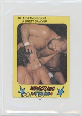 1986 Monty Gum Super Wrestling Stars Arn Anderson & Brett Sawyer #46 - Image 1 of 2