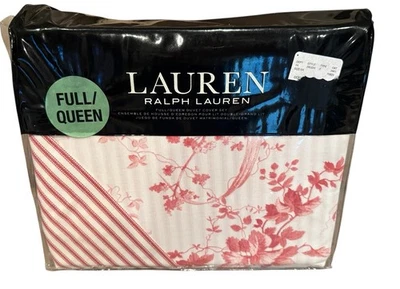 Juego de edredón completo/queen floral rojo Ralph Lauren Annie algodón 3 piezas nuevo con etiquetas Foto 1 de 4