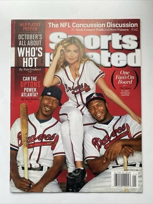 Traje de baño modelo de béisbol KATE UPTON BJ JUSTIN Sports Illustrated Atlanta Braves Foto 1 de 2