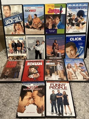 Adam Sandler DVD Lot 14 Movies Waterboy Grown Ups 50 First Dates Wedding Singer Foto 1 de 3