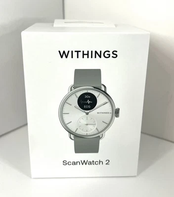 Reloj inteligente híbrido Withings ScanWatch 2 rastreador de frecuencia cardíaca, estado físico y sueño 38 mm Foto 1 de 4