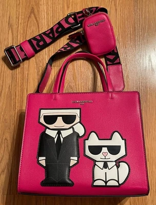 ❤️BOLSO BANDOLERA KARL LAGERFELD PARIS ROSA NUEVO sin etiquetas.  Foto 1 de 4