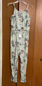 IZ Byer Girl Sage Floral Jumpsuit Size XLarge 16 - Picture 1 of 11