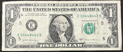 2017 Richmond $1 Bill Even Numbers  Ascending/decending Fancy Numbers Note - Image 1 of 2