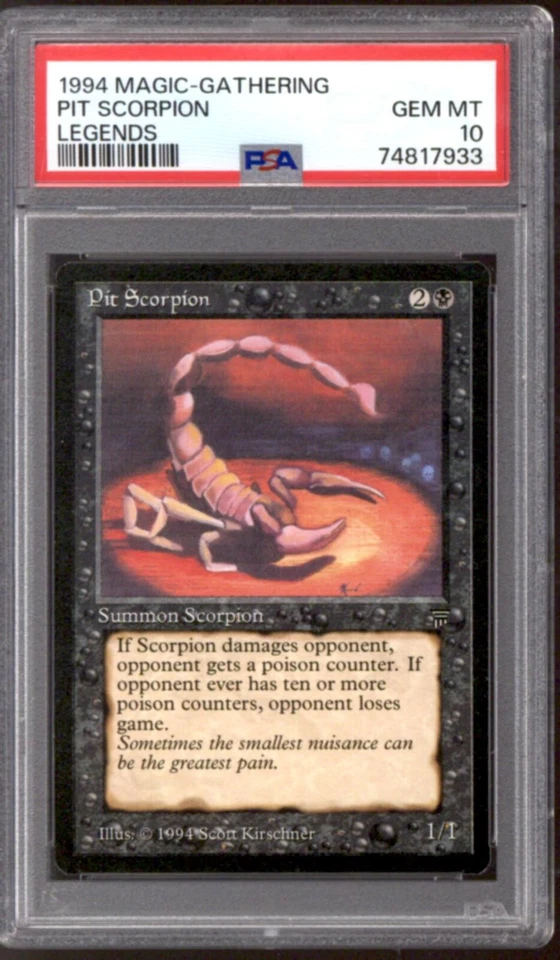 Magic MTG Legends Pit Scorpion PSA 10 GEM MINT POP 24 - Image 1 of 1