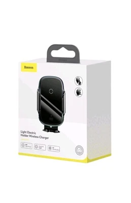 Baseus Qi car phone holder wireless charger 15W Auto-Clamping, One-click release - Image 1 of 4