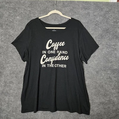 Camiseta Torrid Mujer 3X Café Negro en Una Mano Confianza en la Otra Foto 1 de 4