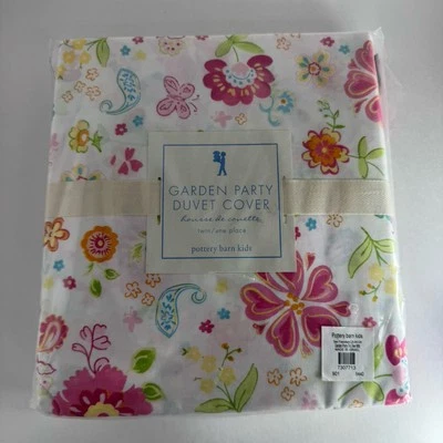 Pottery Barn Kids Garden Party Duvet Cover Twin New - Image 1 of 4