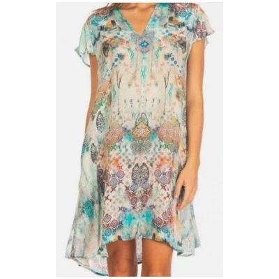 Sundance Feathers By Tolani Jasmita Seafoam Dress Size S Boho Chic Fairycore - Image 1 of 4