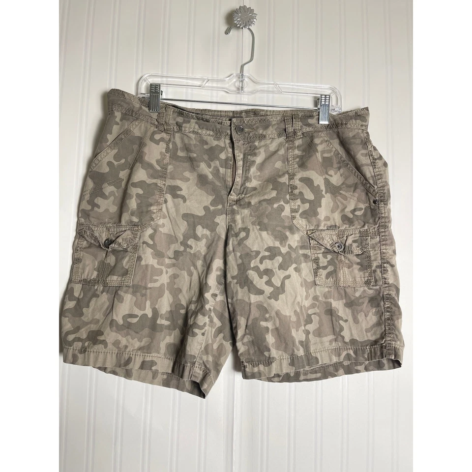 Pantalones Cortos Faded Glory Camuflaje Carga Y2K Para Mujer Talla 12 Verde Urbano Años 90 Grunge Foto 1 de 4