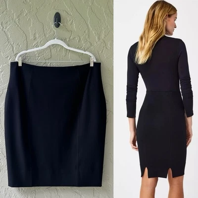 Falda lápiz Spanx para mujer talla 2X The Perfect negra ponte rayón nueva sin etiquetas Foto 1 de 4