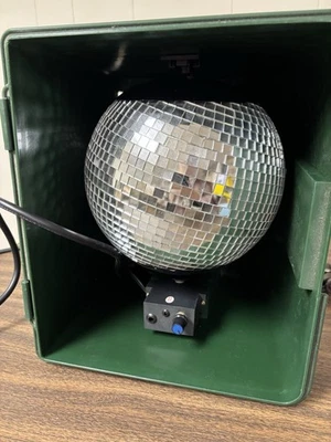 Light Flurries Inc. Box Mounted Mirror/Disco Ball, Rotates - Image 1 of 4