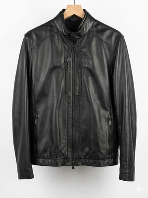 Chaqueta deportiva de cuero para motocicleta Zegna - para hombre/talla mediana Foto 1 de 4