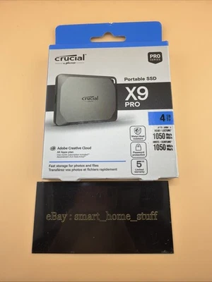 New Crucial Portable X9 Pro 4TB USB C SSD MTXDF Storage Drive - New Sealed - Image 1 of 4