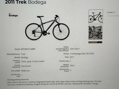 Bicicleta de montaña TREK BODEGA (Gary Fisher Collection) 17,5 Foto 1 de 4