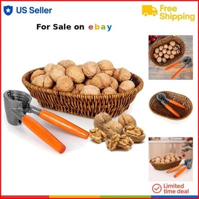 Nutcracker Pecan Walnut Cracker with Basket Heavy-Duty Spring-Loaded Kitchen ... - Image 1 of 4