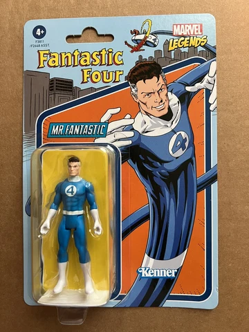 Hasbro Marvel Legends MR. FANTASTIC Fantastic Four 3.75” Figure Kenner Retro Cover