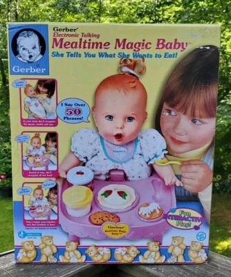 Raro De Colección 2000 Gerber Talking Mealtime Magic Baby Doll Juego Toy Biz Nuevo Foto 1 de 4