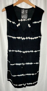 Young Fabulous & Broke Blue White Tie Dye Cinch Waist Mini Dress Size Large - Picture 1 of 4