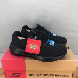 Skechers Go Walk Joy Walking Shoes Womens 5 Wide Black Mesh Comfort Cushion - Picture 1 of 6
