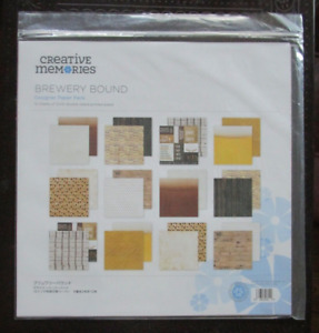 Creative Memories 12x12 BREWERY BOUND Designer Paper Pack-(12) NEW 2022 Ltd Edtn