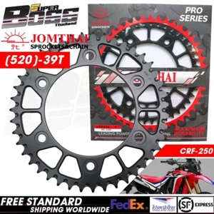 JT Rear Sprocket Steel Black 520-39T For HONDA CRF250 - Picture 1 of 6