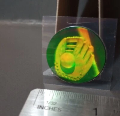Vintage Stickers 3D Holographic Sports Baseball Sticker Laser Polaroid ? RARE - Image 1 of 4