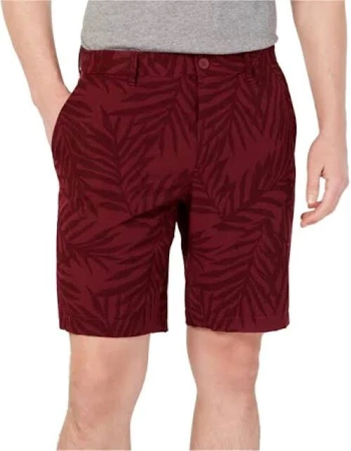Pantalones cortos de playa Michael Kors para hombre con estampado de palmeras, Chianti, talla 38 Foto 1 de 1