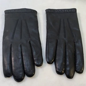 Damen schwarz Leder 40 Gramm Thinsulate Fleece gefüttert Medium neu ohne Etikett Winter Autofahren - Bild 1 von 12