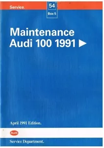 AUDI 100 C4 2.0 2.3 2.8 PETROL 2.8 DIESEL 1991- ORIG. FACTORY MAINTENANCE MANUAL - Picture 1 of 1