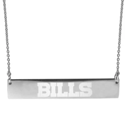 Buffalo Bills NFL Silvertone Women's Bar Necklace - Image 1 of 3