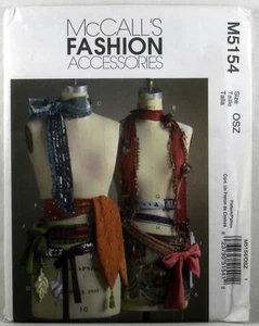 McCALL'S PATTERN M5154 UNCUT Scarves Belt Shimmy Charms ONE SIZE - Picture 1 of 2