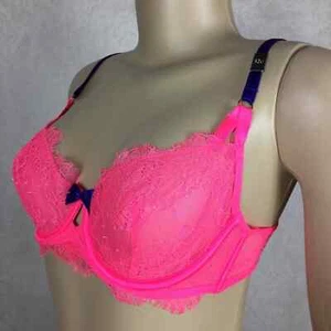 32D Victoria’s Secret Hot Pink Very Sexy Demi Bra - Picture 1 of 3