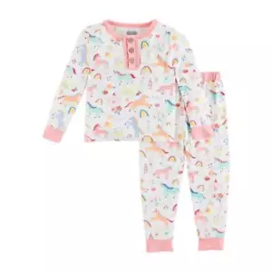 Mud Pie Pink Knit Bamboo Princess Pajama Set  9-12M 12-18M 24M/2T 3T 4T 5T - Picture 1 of 1