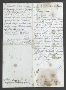 Lettera di supplica con autografo del Cardinale Cesare Guerrieri Gonzaga - 1829 - Foto 1 di 3