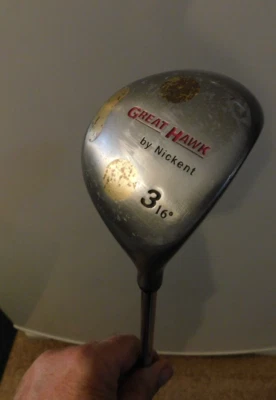 RARE RH Nickent Great Hawk 3 Wood With Steel Shaft--NICE CLUB - Image 1 of 4