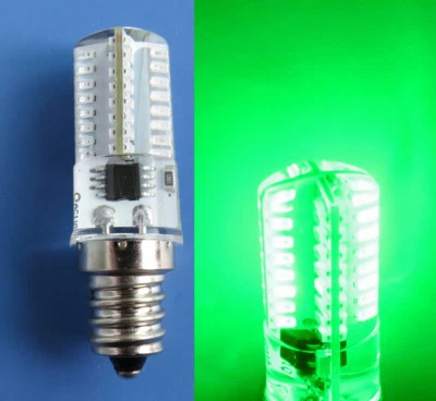 10pcs E12 Candelabra LED bulb 3W 64Led Silicone Light C7 Lamp 110V 120V Green H - Image 1 of 4