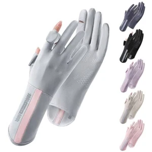 Thin Sun Protection Gloves Mid-long Anti-UV Mittens Summer Spring - Picture 1 of 18