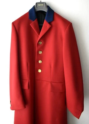 Abrigo Militar Paul Smith Rojo Carmesí Lana £2450 Hecho en Italia Reino Unido 38 Pequeño Foto 1 de 4