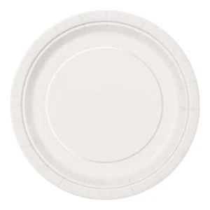 White Paper Plates 7in 8pk - Picture 1 of 1
