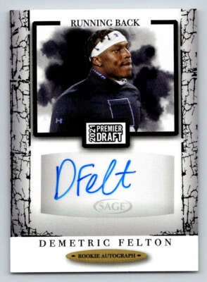 2021 SAGE HIT Autographs Black #A44 Demetric Felton (ref 192481) - Image 1 of 2